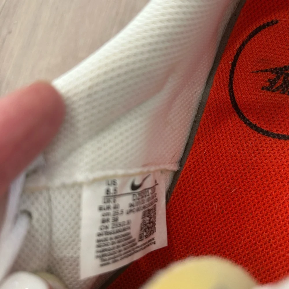 Nike White and Orange Athletic Waffle Shoes